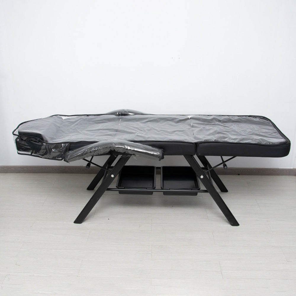 Clear PVC Massage Table Cover Waterproof – Premium Protective Beauty Spa Bed Cover with 2 Armrest Covers, Easy-Clean Salon & Home Use