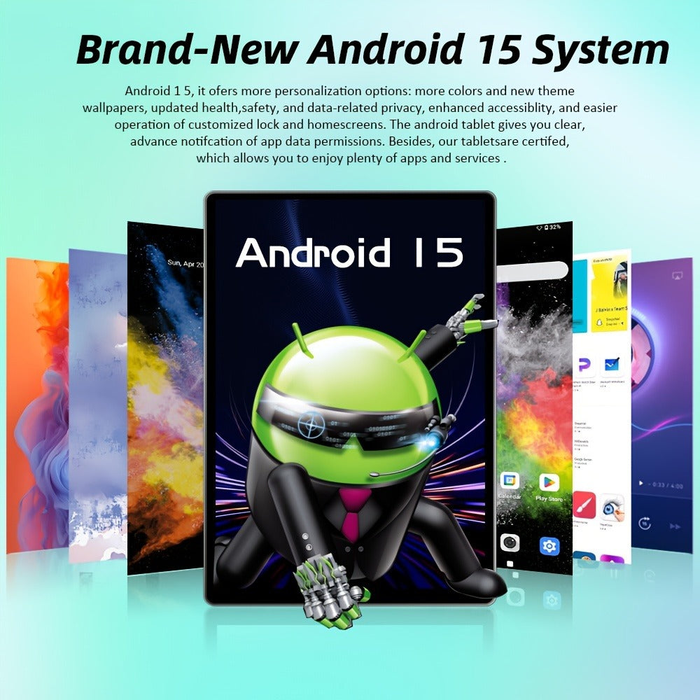 CRELANDER 2-in-1 Android 15 Tablet 12GB RAM 128GB ROM with Keyboard Mouse Stylus Pen 2.4G 5G WiFi GMS Certified Google Tablet PC