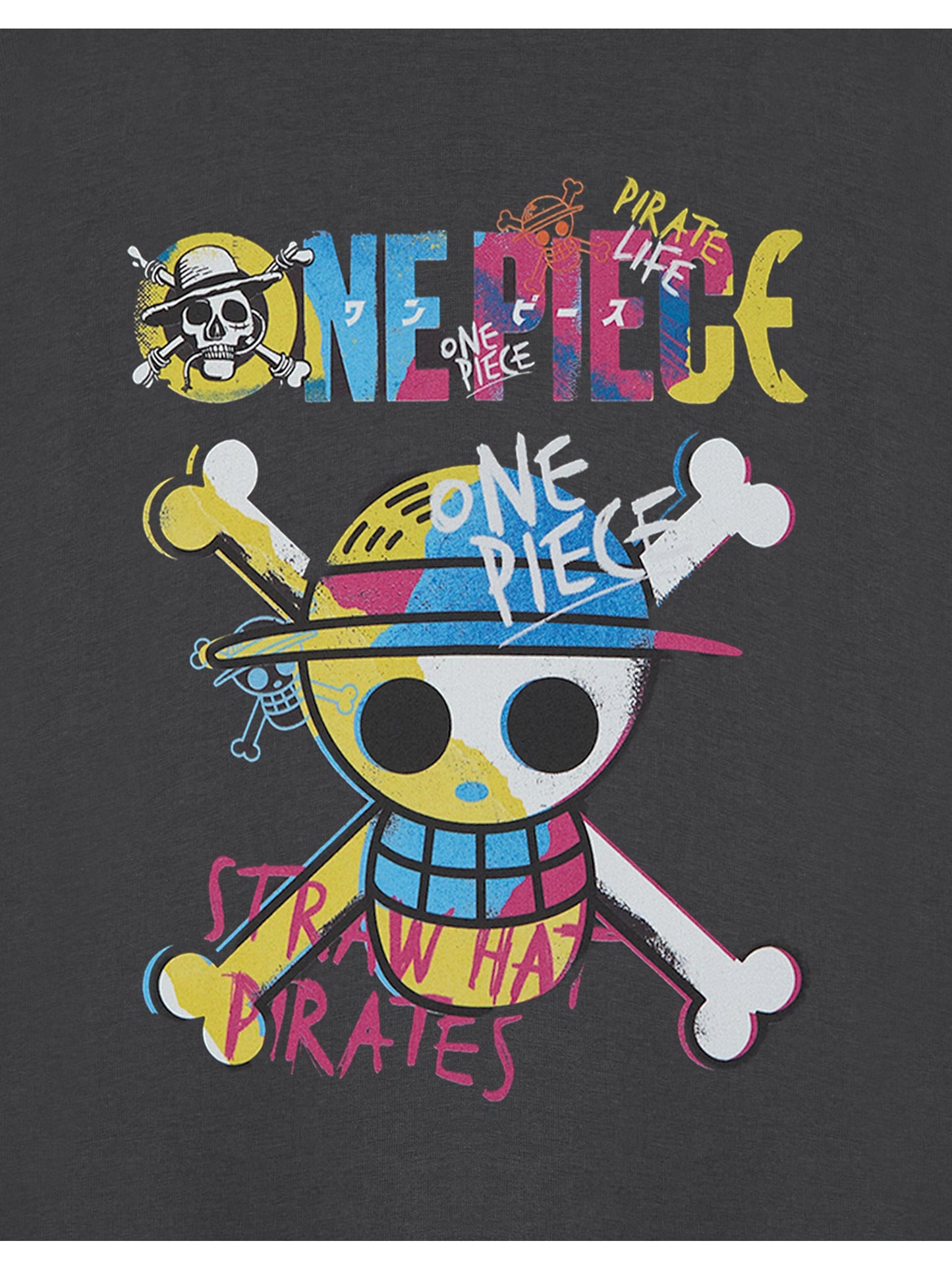 One Piece Pirate Life Boys Grey Short-Sleeved T-Shirt | Pirate Graphic Tee for Kids | Pirate Ship Adventure Theme Top Gift | Childrens Nautical Apparel | Boys Pirate Life Merchandise