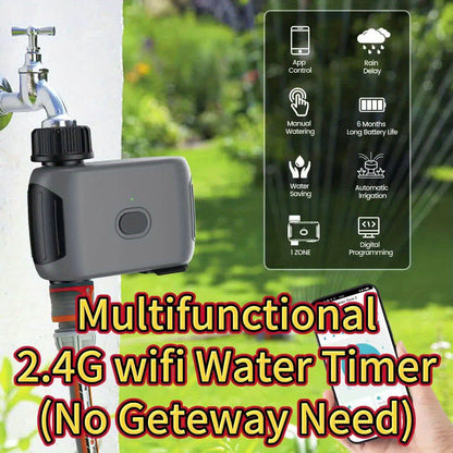INSOMA Smart Wifi Watering Timer, with APP Control, Rain Delay, IP55, Sprinkler Timer for Lawn, Garden, Greenhouse, 3/4" Faucet