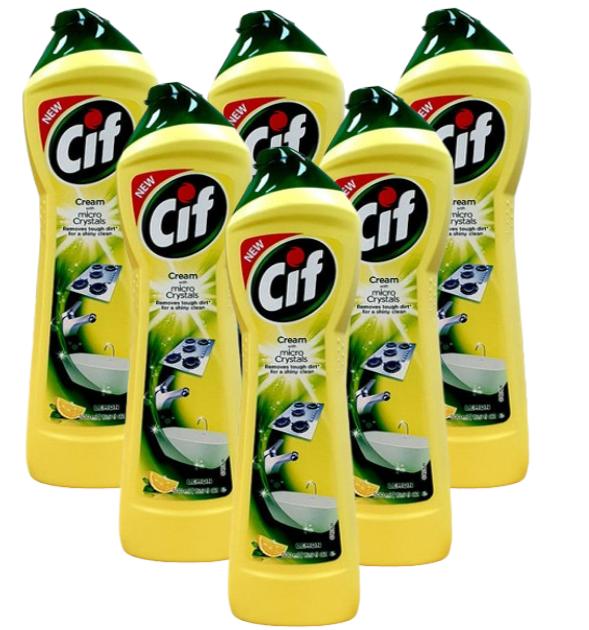 Cif Lemon Cream Cleaner multipurpose surface cleaner with | Multi-Pack Bundle 6 x 500ml