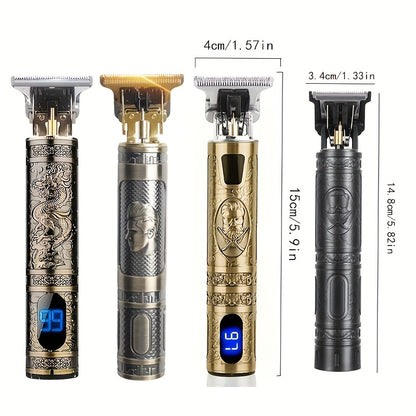 1/2pcs - Professional Cordless Men's Electric Shaver, Hair Clipper, Beard Trimmer, Set - USB Rechargeable, Precision Cutting, Durable Lithium Battery, Hair/beard Trimmer Set with Accessory Limit Comb, Suitable for All Styling Needs