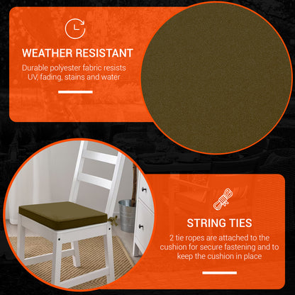 Chair Cushions with Ties for Indoor & Outdoor Use – Comfortable Seat Pads for Dining Chairs, Garden, Patio, Balcony & Café Furniture – Durable Polyester Fabric, Soft Support & Easy Care Design