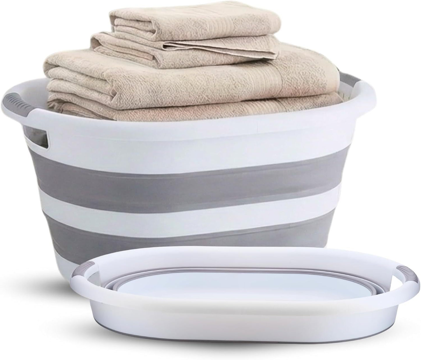 40 L Collapsible Laundry Basket – Folding Pop-Up Washing Hamper with Handles, Durable & Portable Space-Saving Clothes Storage Bin for Bathroom, Bedroom & Laundry Room, Space Saving Clothes Washing Bin with Handles, Durable, Portable & Easy Storage Washing