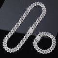 Cuban Chain Necklace & Bracelet Set – Three Finishes