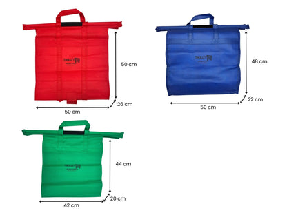 Trolley Bags - Original Cool Series - Reusable Shopping Bags - Pack of 3 Original Vibe Shopping Bags with Cool Bag, Replace Carrier Bags, Heavy Duty Reusable Non-woven Polypropylene Bags & Organiser for Grocery Food Shopping, Washable, Convenient Speeds u