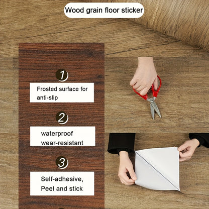 Quality Back Sticky Wall Stickers 61cm x 10M, Self-Adhesive Waterproof Vinyl Flooring Roll, Easy DIY Light Wood Plank Design, Wear-Resistant, Peel and Stick Floor & Wall Paper for Quick Home Renovation, Ideal for Living Room, Kitchen, Bathroom