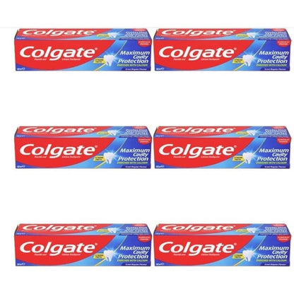 Colgate Maximum Cavity Protection Toothpaste 6 x 100ml – Mint Flavour Multipack, Fluoride Toothpaste for Strong Teeth & Daily Oral Care