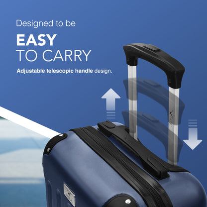 LUGG Skywander 15 Inch (45x34x20cm) Lightweight Underseat Cabin Bag EasyJet Approved Carry-On Suitcase, Durable ABS Hard Shell, Smooth Double Spinner Wheels, Water Resistant & Compact Travel Luggage (45x34x20cm)