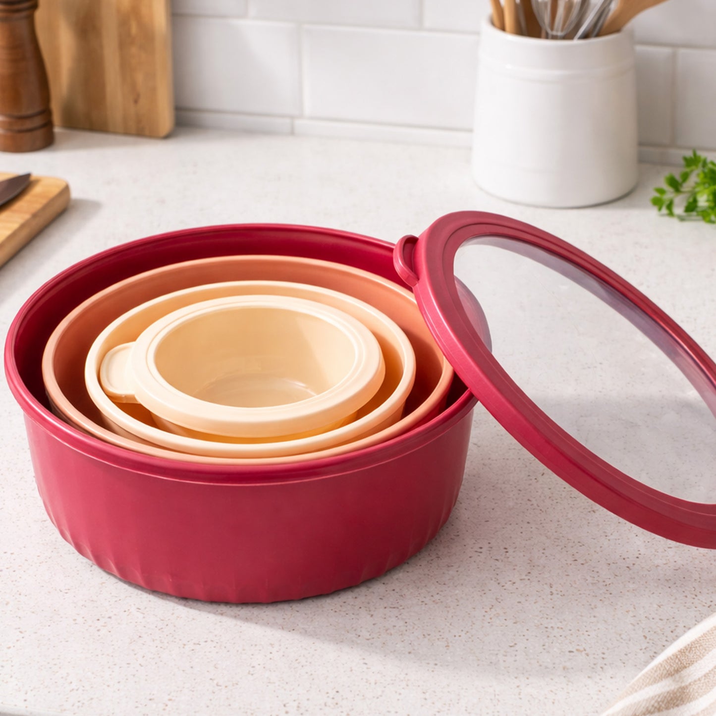4pcs Set Large Capacity Refrigerator Storage Containers, Multi-Purpose Fresh-Keeping Boxes for Meat, Vegetables, and Eggs, Four Different Sizes for Various Foods, Food-Grade Material, Strong Sealing
