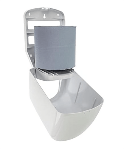 2 Blue Centrefeed Dispensers with 12 Blue Paper Rolls – Wall-Mounted Wiping & Drying Solution