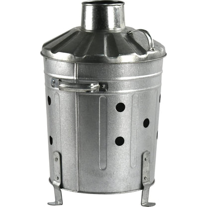 15L Mini Galvanised Incinerator Fire Bin for Rubbish Wood Garden Waste