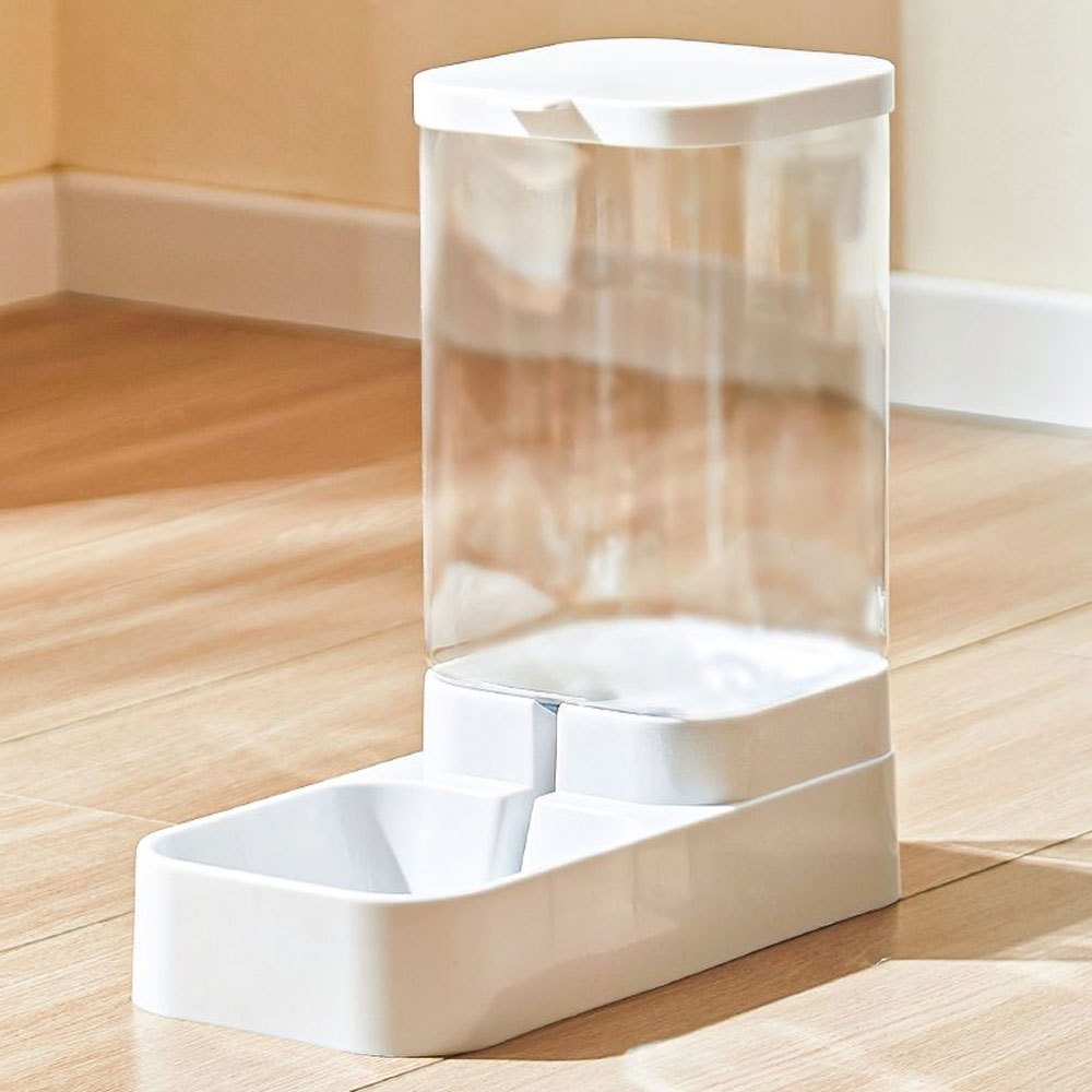 Pet Feeder Pets Food Feeder and Waterer Set 3.8L 2.1kg, 29*13.5*28.5cm, Travel Supply Feeder and Water Dispenser for Dogs Cats Pets Animals