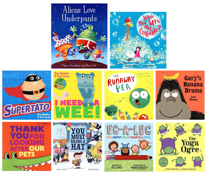 Giggles Galore Collection Illustrated 10 Picture Books Set - Ages 3+ - Paperback