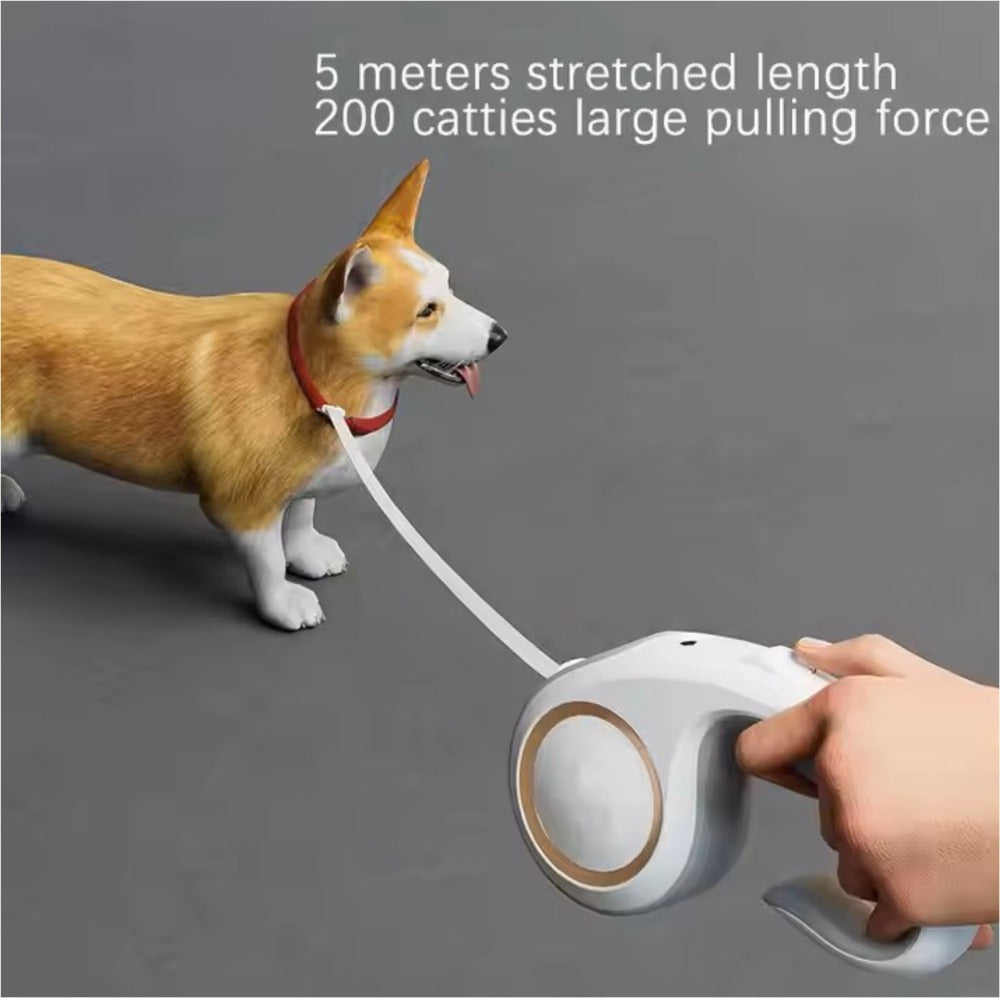 5M Retractable Dog Leash with Tangle-Free 360° Swivel, Quick-Stop Brake & Lock, Anti-Slip Comfort Grip – Extendable Training Lead for Small to Large Dogs, 4 Colours