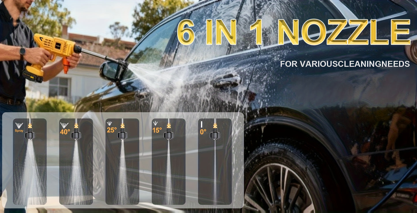 The New 2025 Wireless High-pressure Water Gun Will Be Equipped with a Battery Powered Wireless Cleaning Machine, a Rechargeable Battery and Charging Kit, a Portable High-pressure Cleaning Machine, Suitable for Outdoor Vehicle Cleaning and Watering.