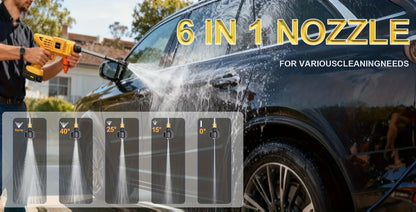 The New 2025 Wireless High-pressure Water Gun Will Be Equipped with a Battery Powered Wireless Cleaning Machine, a Rechargeable Battery and Charging Kit, a Portable High-pressure Cleaning Machine, Suitable for Outdoor Vehicle Cleaning and Watering.