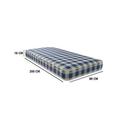 6.5" Deep Checked Print Luxury Budget Kids Spring Mattress