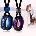 Couples' Ring Pendant Necklaces - alternate angle 2