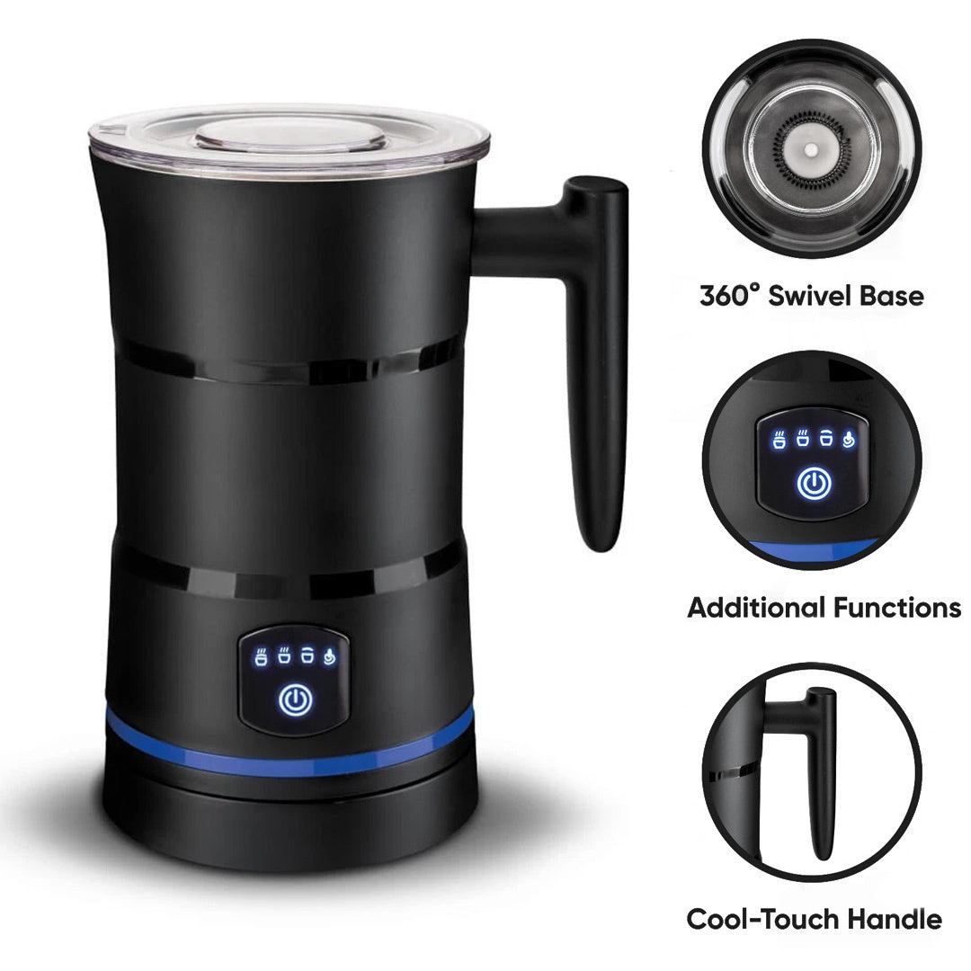 Milk Frother, Milk Frother Electric, 4- in-1 Automatic Milk Frothers, Large Capacity Hot & Cold Milk Foamer, Silent Operation Milk Heater and Warmer for Coffee, Latte, Cappuccino, Chocolate