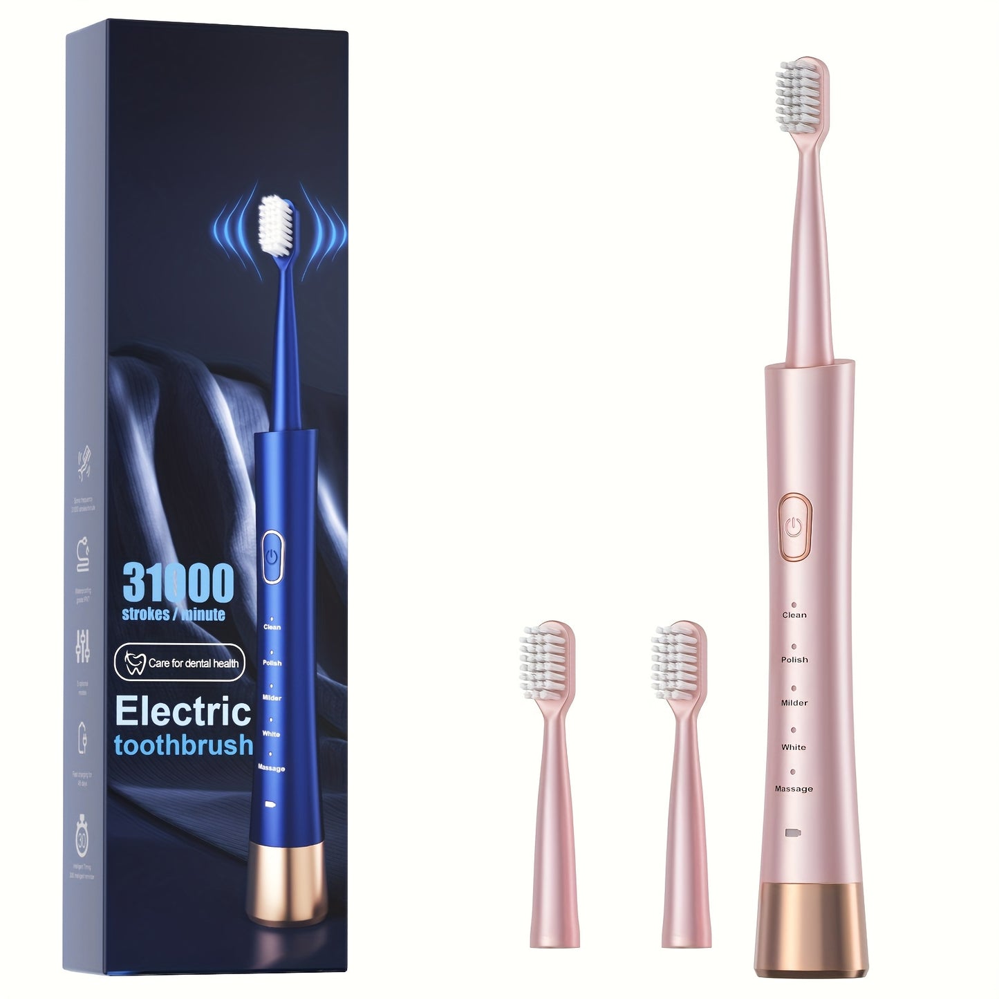 Sonic Electric Toothbrush - High Power Rechargeable Toothbrushes, 5 Adjustable Modes Father'S Day, Mother'S Day Gift