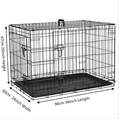 Dog Cage Puppy Training Crate Small Medium Large XL XXL Metal Cages Pet Carrier 20inch 24 inch 30 inch 36 inch 42 inch 48 inch