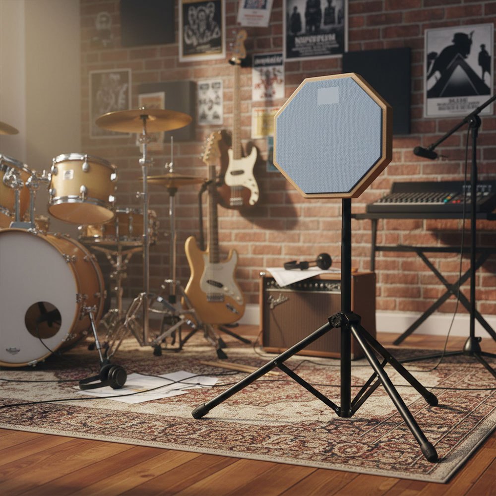 7.87-inch Mute Drum Practice Pad Set with Drum Pad and Portable Bag, Suitable for Drummers' Rehearsals and Beginner Practice