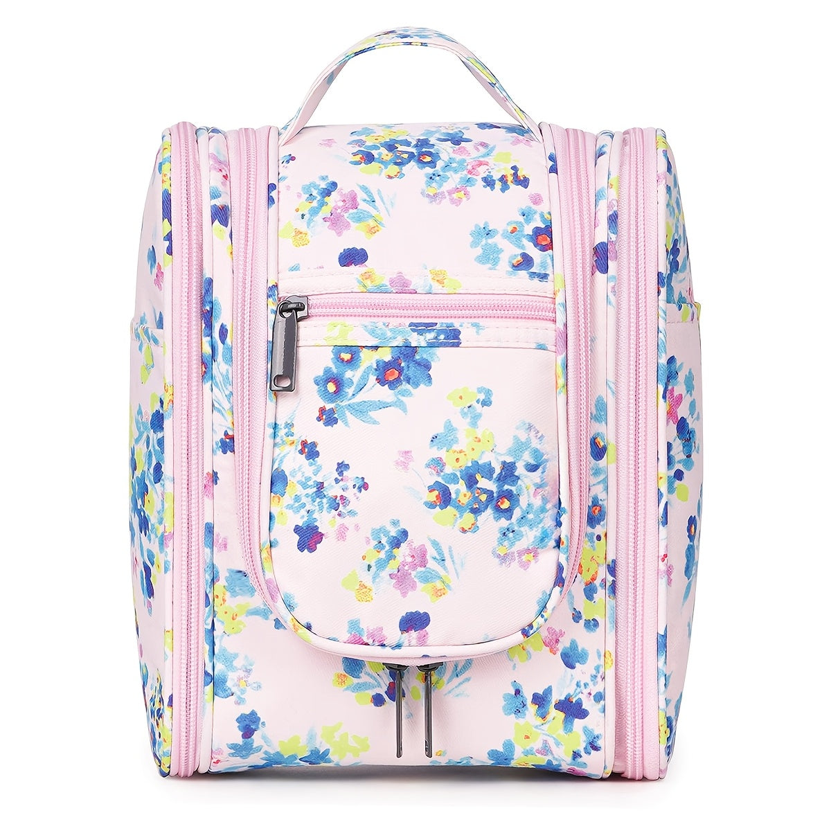 Hanging Toiletry Bag Women Large Capacity Travel Makeup Bag Organizer Bag with A PVC Compartment for Essentials Accessories Shampoo Cosmetics Toiletries Roomy Cosmetic Pouch Vanity Essential Toiletry Bag for International Travel Valentine's Day Gifts