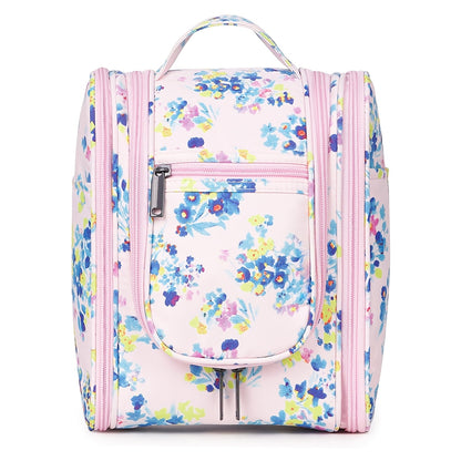 Hanging Toiletry Bag Women Large Capacity Travel Makeup Bag Organizer Bag with A PVC Compartment for Essentials Accessories Shampoo Cosmetics Toiletries Roomy Cosmetic Pouch Vanity Essential Toiletry Bag for International Travel Valentine's Day Gifts