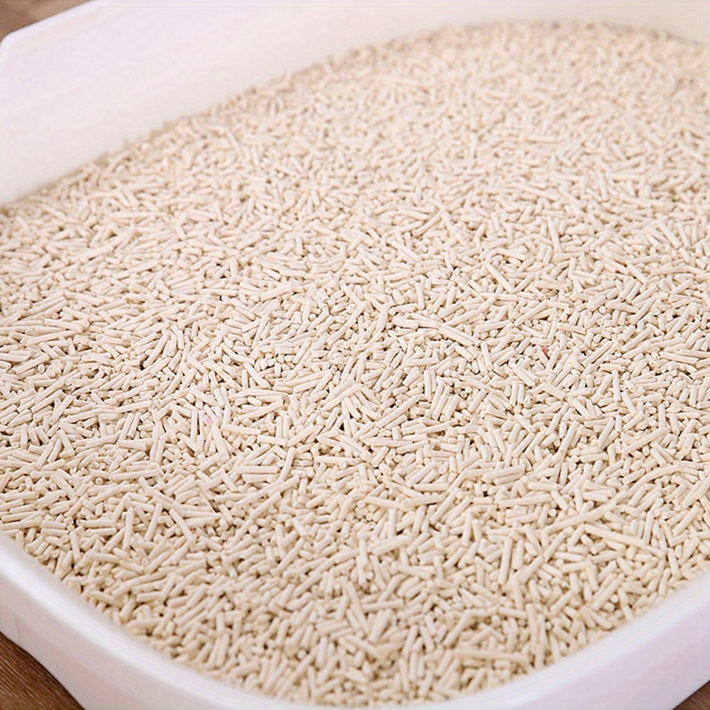 2.4Kg/6L Tofu Cat Litter Clumping, Toilet Flushable Easy Clumping Tofu Litter, 2mm