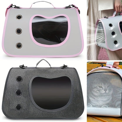 Large Pet Carrier Bag - Portable Folding Dog & Cat Travel Crate Cage with Zipper Closure, Spacious Interior, Front Door Window & Side Ventilation Mesh - Lightweight & Sturdy for Airplane, Car, Vet Visits - Safe & Comfortable Carrier for Medium Dogs, Cats,