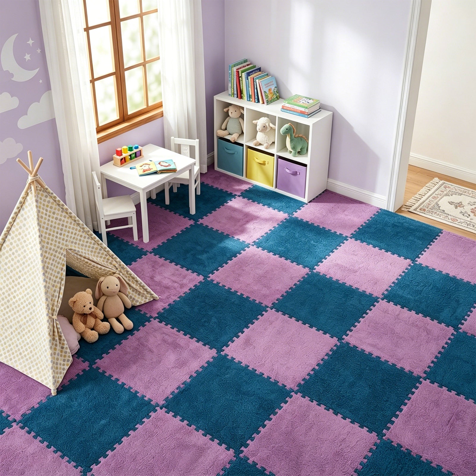 Plush Interlocking Carpet Tiles – 30cm EVA Foam Multipacks