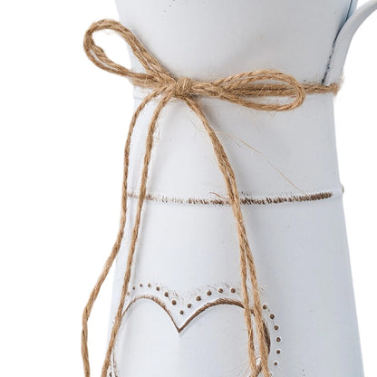 Rustic Metal Pitcher Vase with Heart Cut-Out Detail - construction detail 6