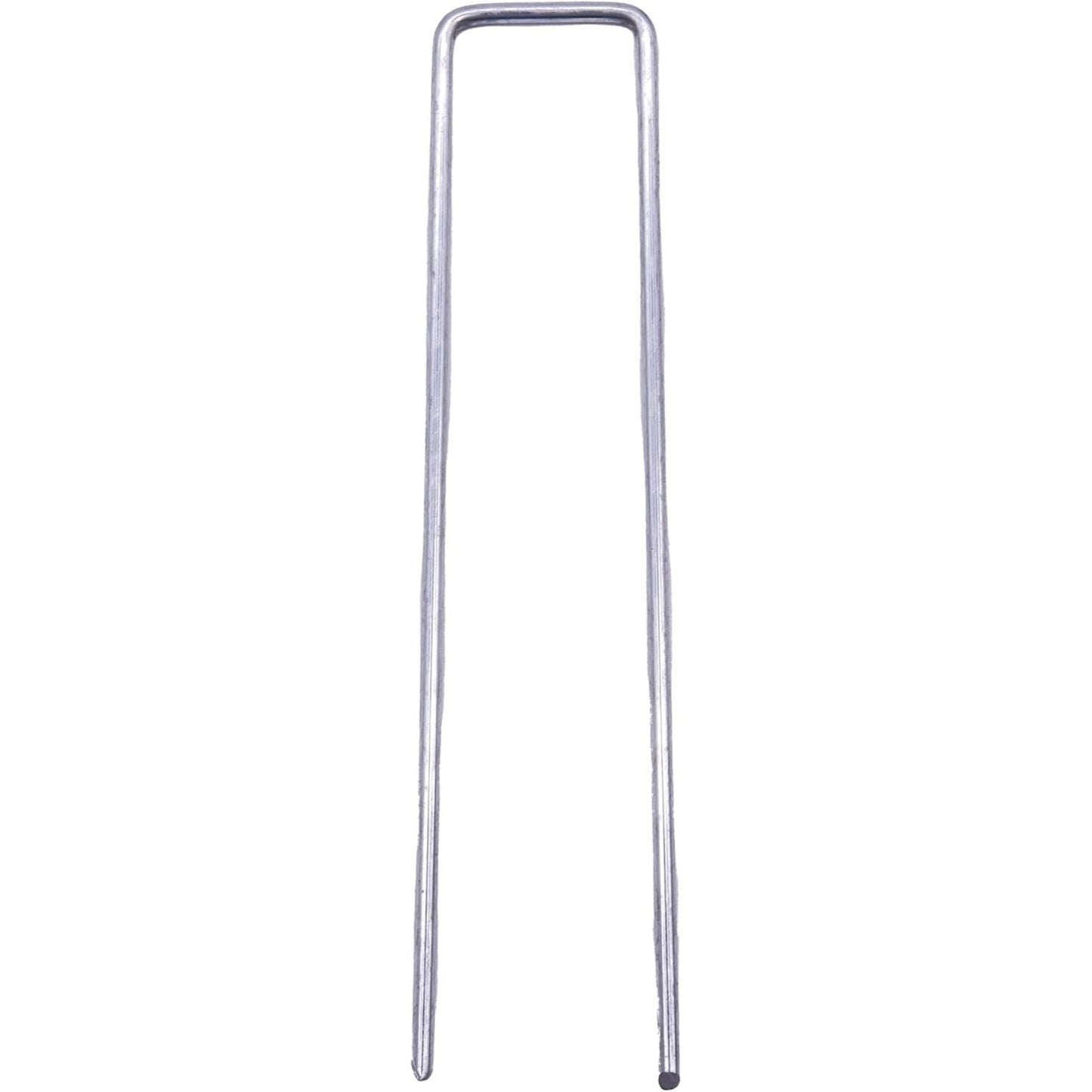 Weed Control Membrane Pegs + 100 Buffer Washers - 6” Galvanized Steel Anchor Pegs for Weed Mat, Landscape Staples, Artificial Grass Pins, Ground Cover Barrier (100-6inch)