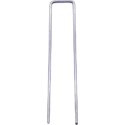 Weed Control Membrane Pegs + 100 Buffer Washers - 6” Galvanized Steel Anchor Pegs for Weed Mat, Landscape Staples, Artificial Grass Pins, Ground Cover Barrier (100-6inch)
