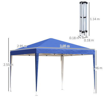3 x 3 Meters Outdoor Garden Heavy Duty Pop Up Gazebo Marquee Party Tent Wedding Canopy + Carrying Case