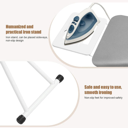 Ironing Boards Adjustable Heights Cotton Cover with Iron Rest TopIron Board Universal Extra Wide Lightweight Iron Board Rack