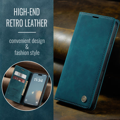 Upgraded Faux Leather Flip Cover Wallet Case For iPhone 16 Plus 16 Pro Max with Card Holder, Magnetic Closure, and Stand Function Phone Case