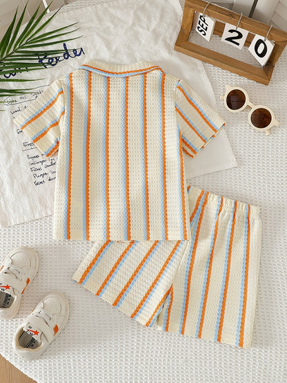 Boys' Waffle-Knit Shirt and Shorts Set - product view 17