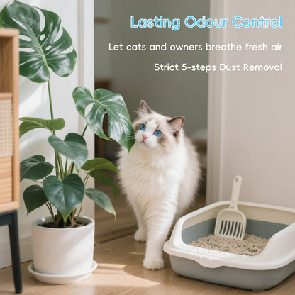 Premium Tofu Blended Cat Litter, Deodorizing Tofu Cat Litter, Clumping Low Dust Easy To Clean Fast Clumping Odor Control Non-sticking Flushable Long-lasting, 2.3*1 Kg, Multi-Buy Discounts
