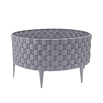 Garden Fencing Set, 4pcs Faux Rattan Effect Plastic Edging, Durable and Weather-Resistant Border for Lawn, Flowerbed, Patio, Driveway, Landscaping Decoration, Easy-to-Install Garden Edging Panels, Decorative Outdoor Fence for Lawn Protection, 2.38m Covera