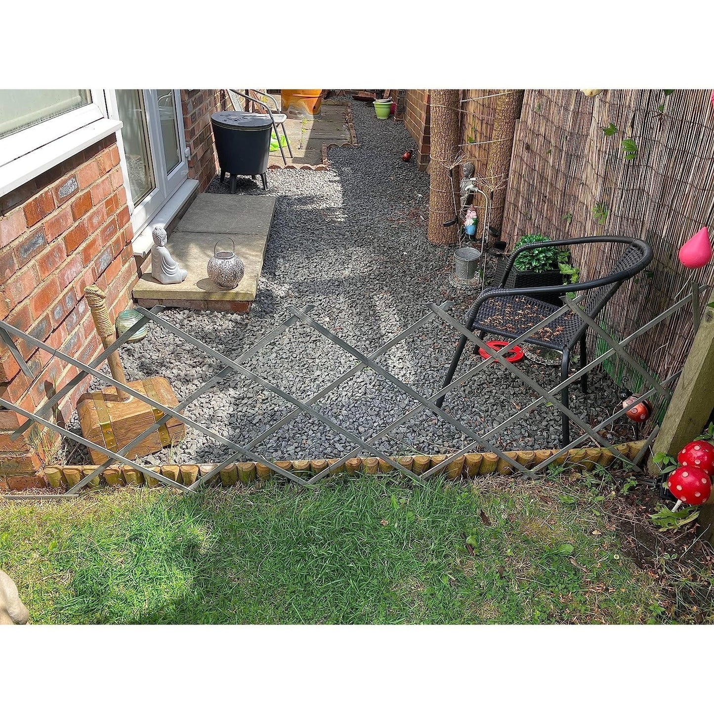 3 Pack Wooden Trellis Expandable Garden Wall For Climbing Plants Support 6 x 2ft (Grey)