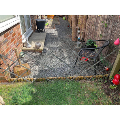 3 Pack Wooden Trellis Expandable Garden Wall For Climbing Plants Support 6 x 2ft (Grey)