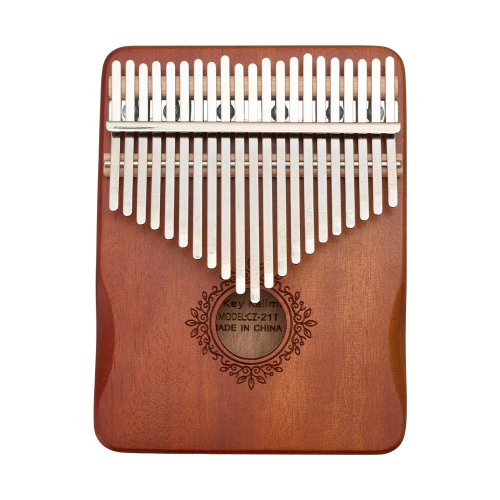 21-Key Thumb Piano Kalimba - Wooden Thumb Piano with Tuning Hammer & Accessories, Portable Acoustic Instrument - Perfect Beginner Gift for Stress Relief & Learning, Fun Instrument for Parties And Gatherings