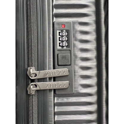 ZULZZ 20'' Lightweight Cabin Carry-On Suitcase – Hard Shell Hand Luggage with Code Lock, 4 Detachable 360° Double Spinner Wheels