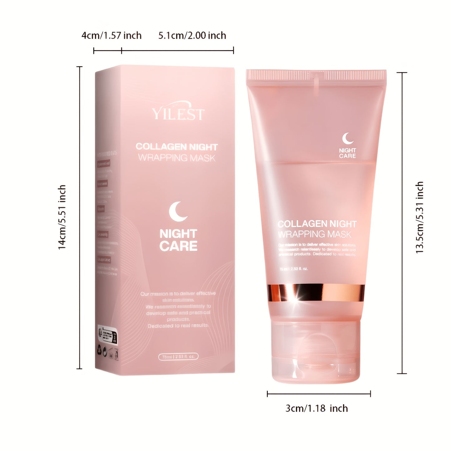Collagen Mask Night Nourishing Mask Deeply Moisturizing And Firming, Moisturizing And Hydrating, Alcohol-Free, Suitable for All Skin Types, Contains Hyaluronic Acid And Niacinamide