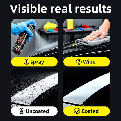 Nano Ceramic Coating Spray 500ml Hydrophobic Car Wax Polish Liquid Crystal Coat Scratch Repair Spray for Long-Lasting Shine & Paint Protection on All Vehicles