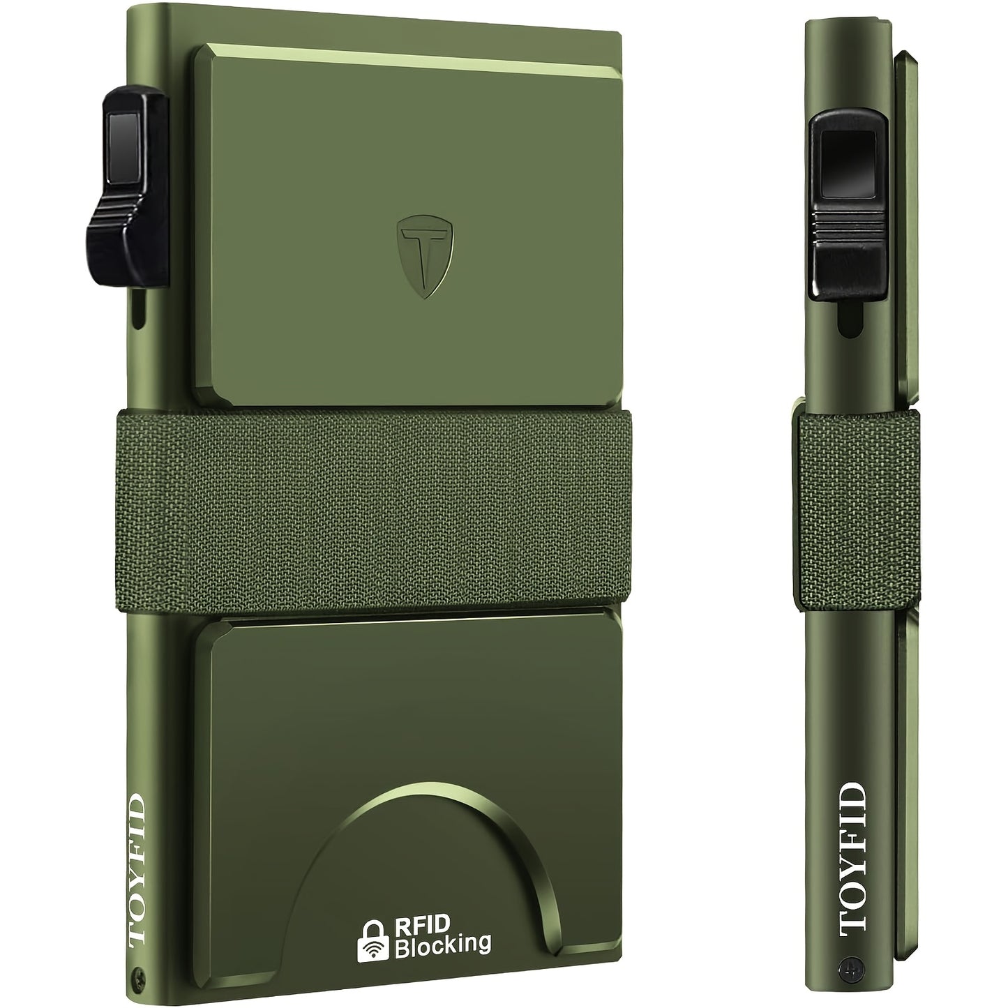 Compact Card Holder Designed for 12 Cards, Featuring RFID Protection And a Metal Construction. This Small Anti-Theft Case Includes a Sliding Ejector Button for Easy Access to Your Bank And Credit Cards, Made from Aluminum