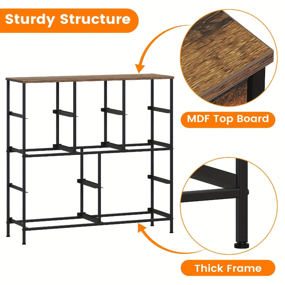 10-Drawer Dresser with Metal Frame & Fabric Drawers – MDF Top, Adjustable Legs & Anti-Tip Safety for Bedroom, Closet, Living Room & Office