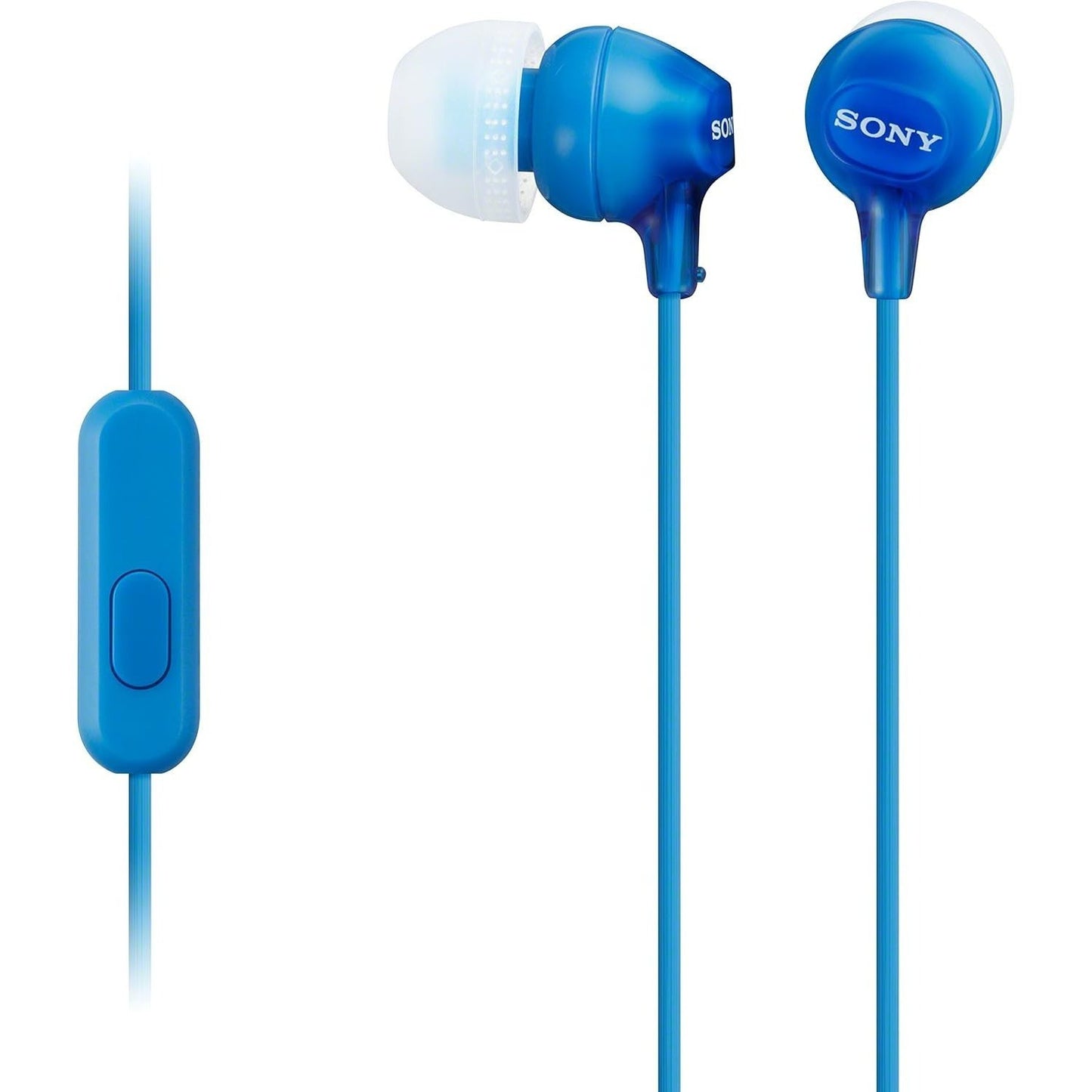 Sony MDR-EX15AP Earphones With Smartphone Mic And Control - Available in Black / White / Blue